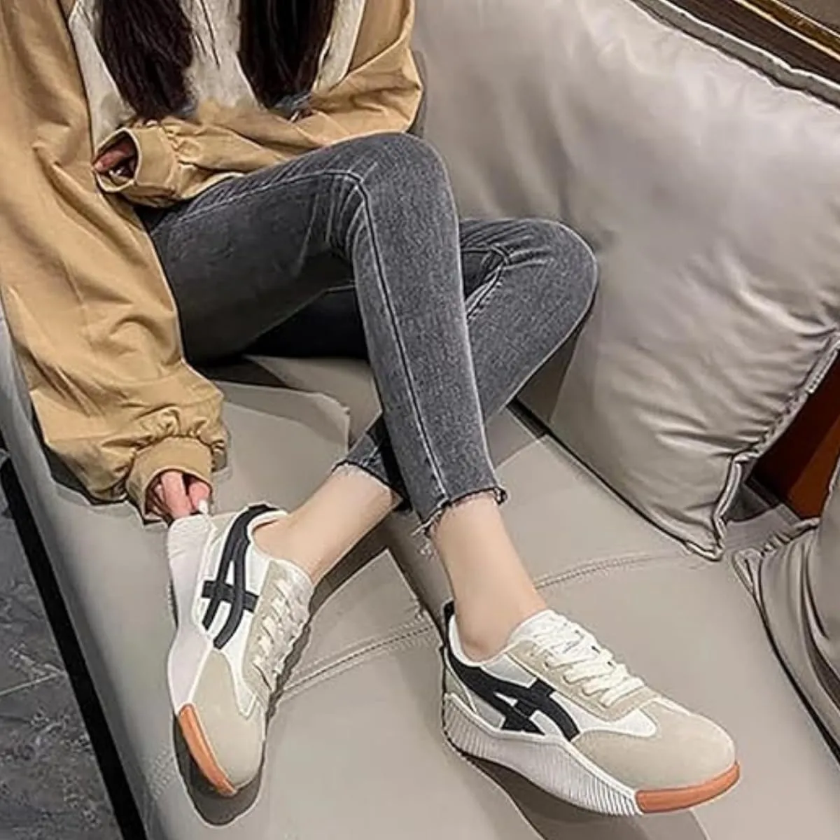 Women's Orthopedic Shoes, Vintage Casual Shoes, Lightweight Running Shoes Sneakers Lace Up Slip On Gym Out Workout Shoes