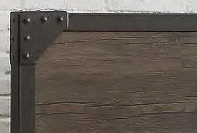 Wood Panel Bed with Steel Frame