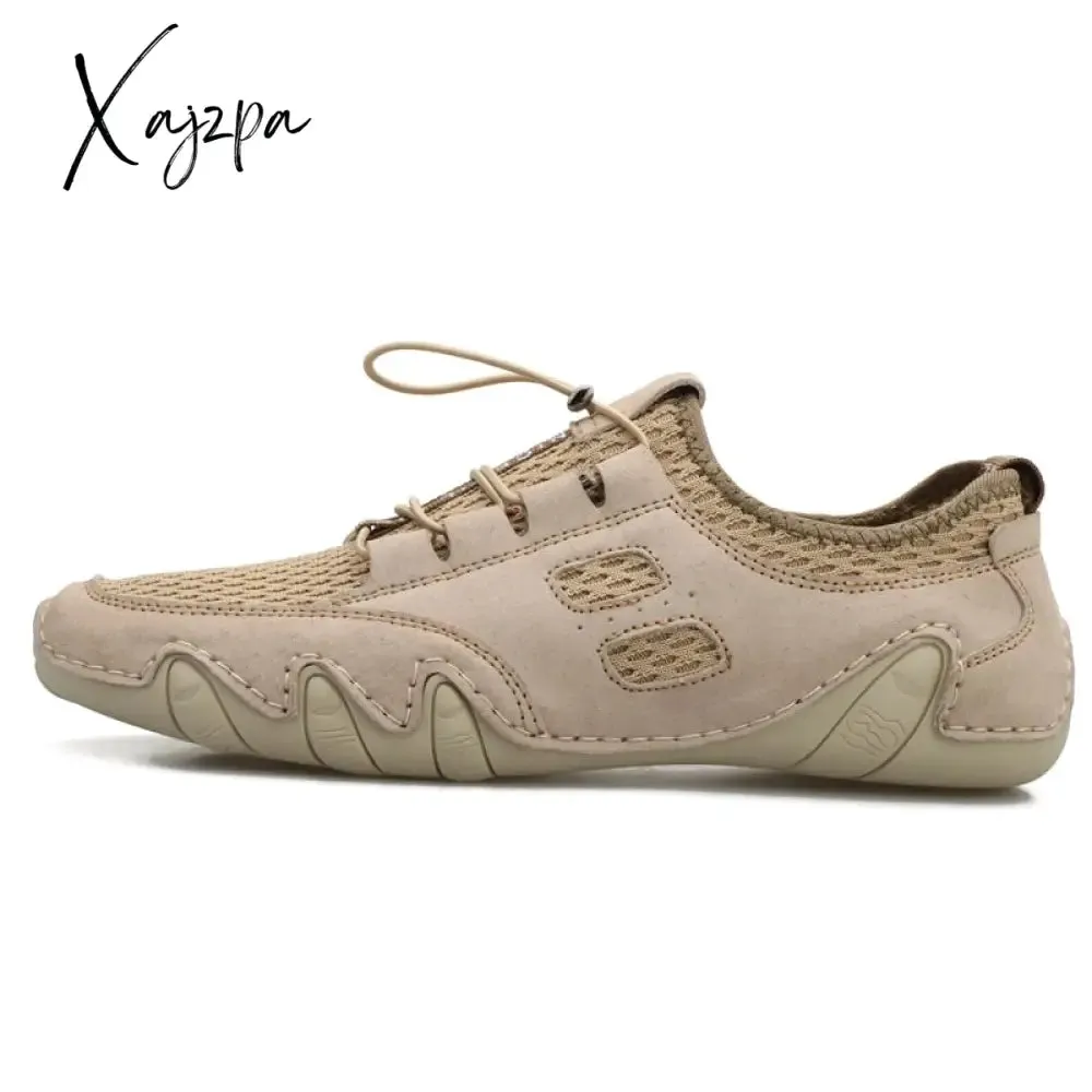 Xajzpa - Man Loafers Fashion Driving Flats Breathable Summer Men's Casual Shoes Lightweight Leisure Footwear Retro Loafer