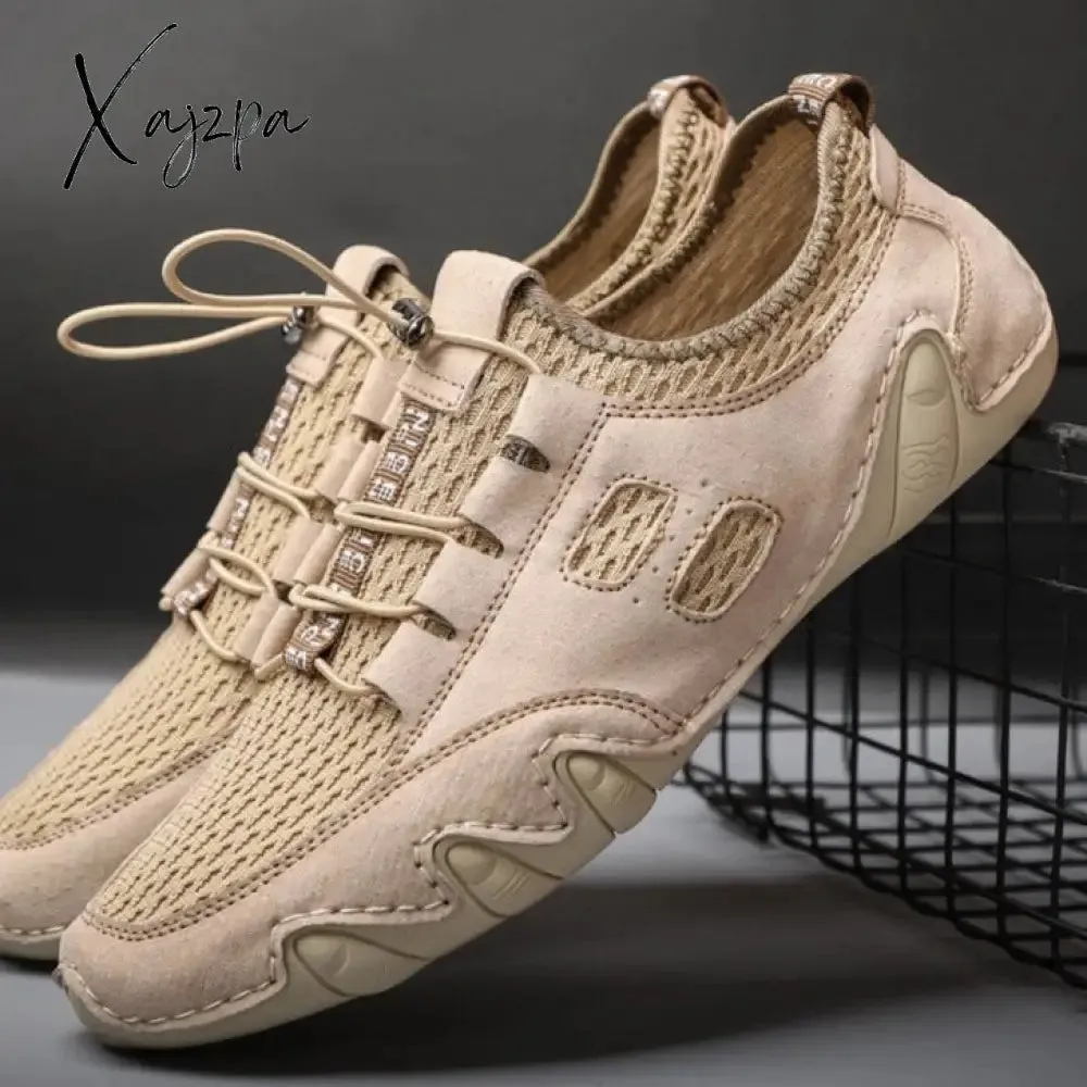 Xajzpa - Man Loafers Fashion Driving Flats Breathable Summer Men's Casual Shoes Lightweight Leisure Footwear Retro Loafer