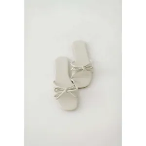 Yosi Semra Nicole Bow Slide in Bone