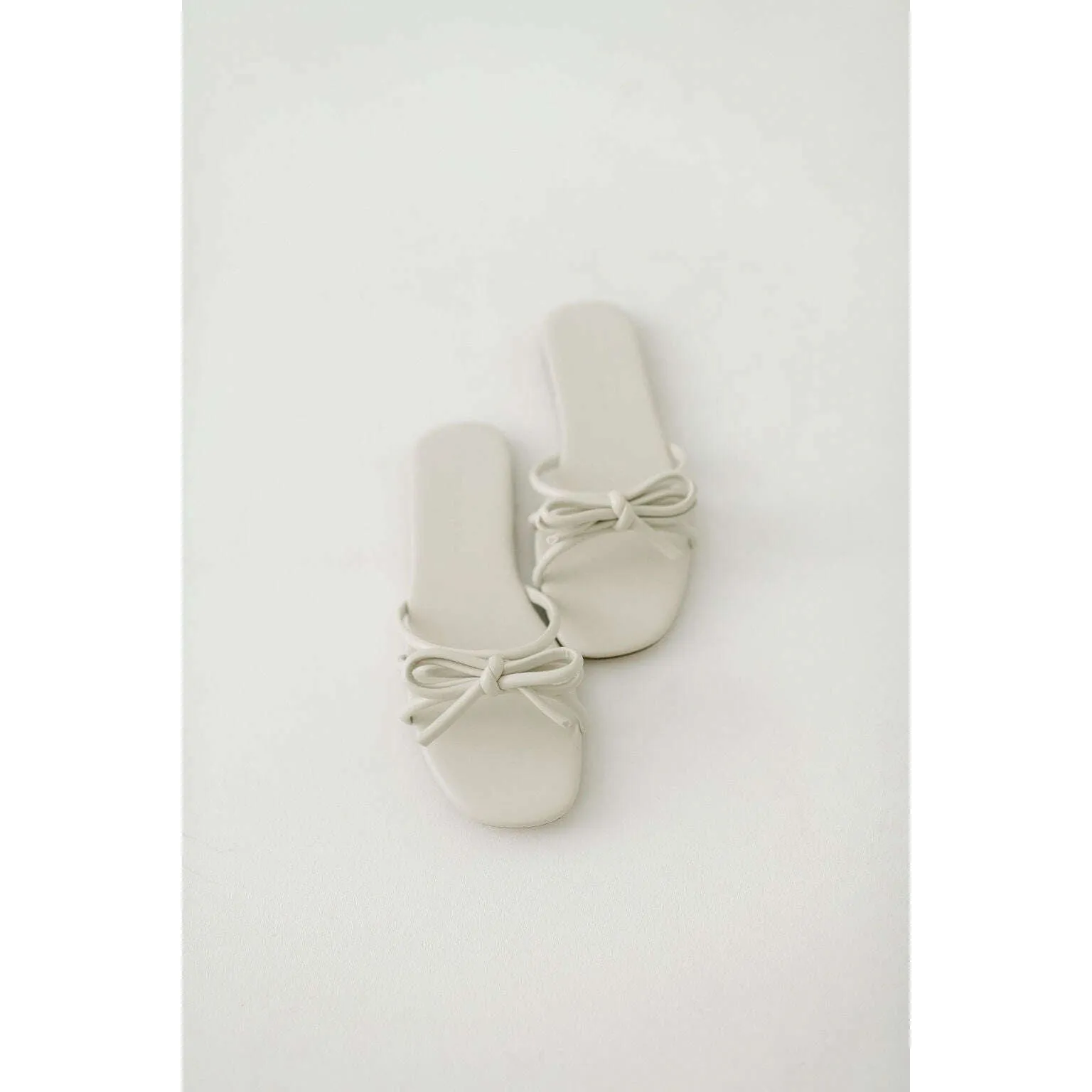 Yosi Semra Nicole Bow Slide in Bone