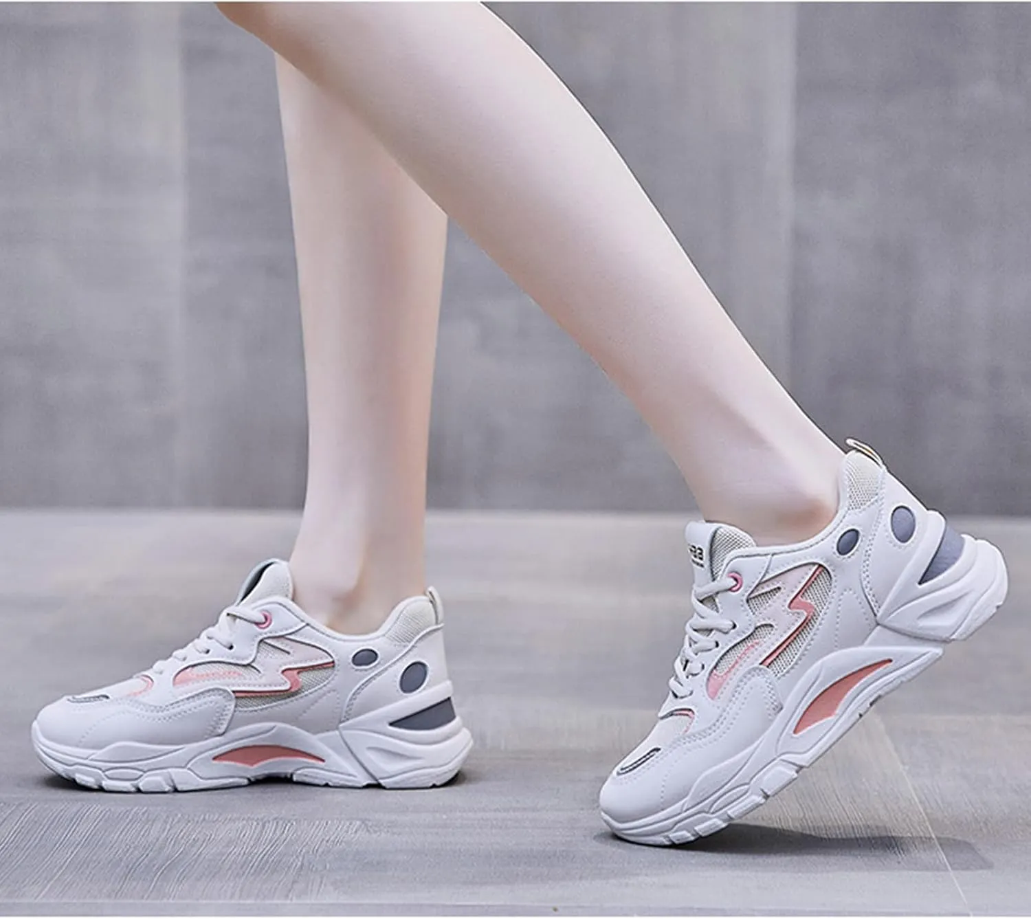 YTINGNICE Lace-up Chunky Sneakers,Chunky Fashion Sneakers for Women,Women's Platform Lace-Up Comfortable Dad Sneakers