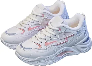 YTINGNICE Lace-up Chunky Sneakers,Chunky Fashion Sneakers for Women,Women's Platform Lace-Up Comfortable Dad Sneakers