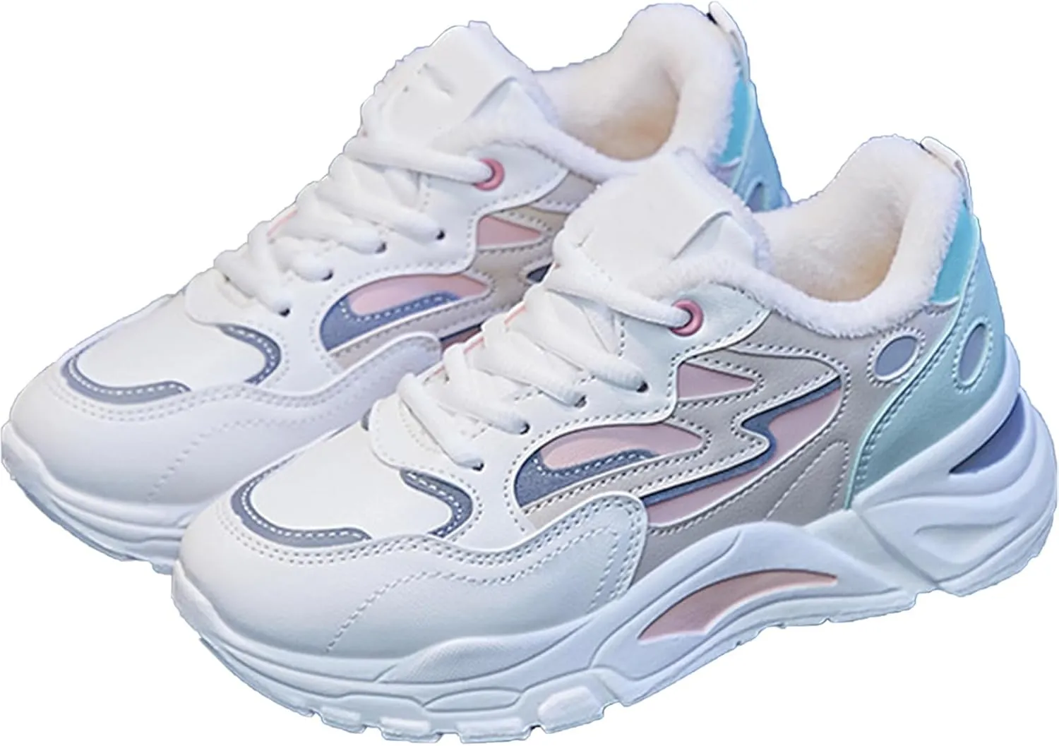 YTINGNICE Lace-up Chunky Sneakers,Chunky Fashion Sneakers for Women,Women's Platform Lace-Up Comfortable Dad Sneakers
